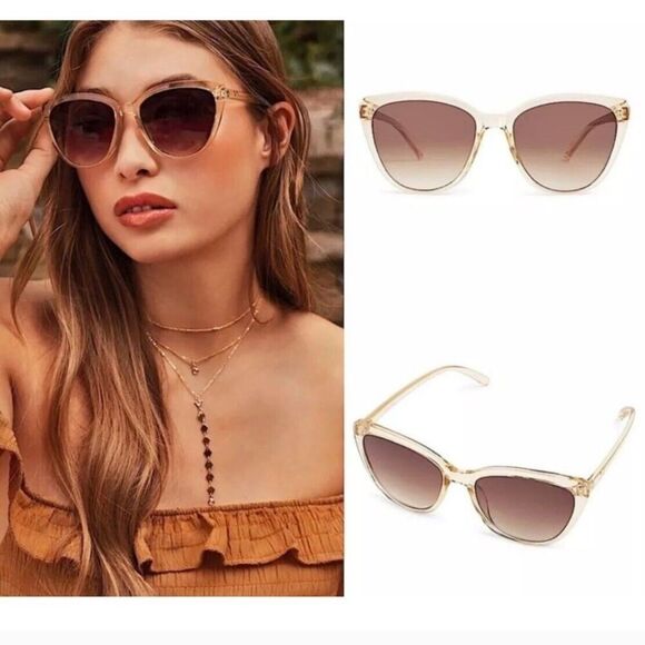 NIB $98 Rachel Zoe Nina Cat Eye Sunglasses - Picture 1 of 9